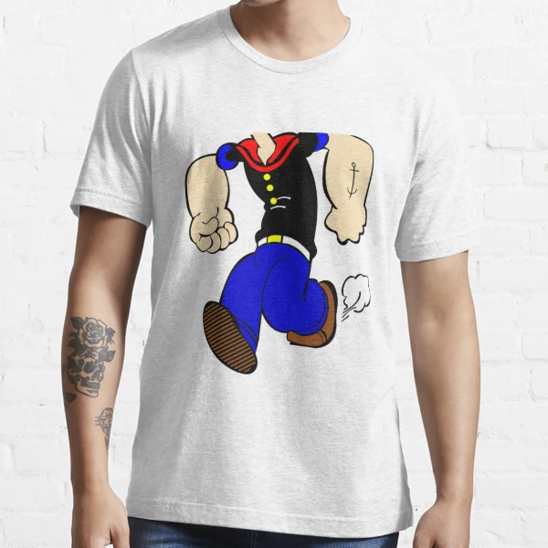 Man's Black T-shirt with Popeye tattoo print | OVS