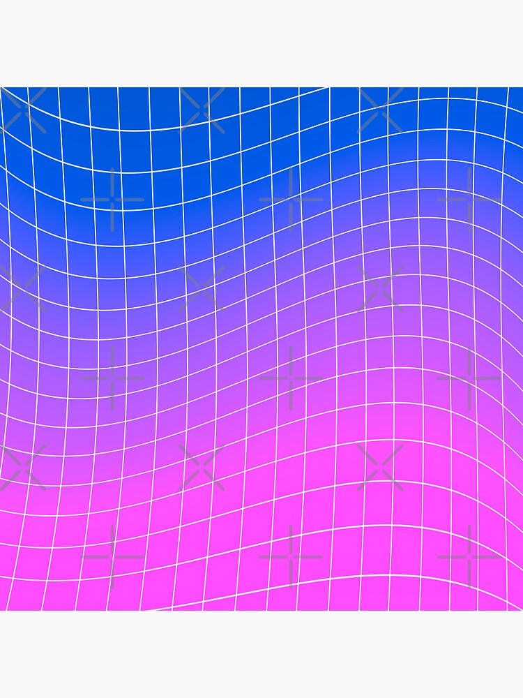 "Blue Pink Purple Grid" Sticker by thefriedegg Redbubble