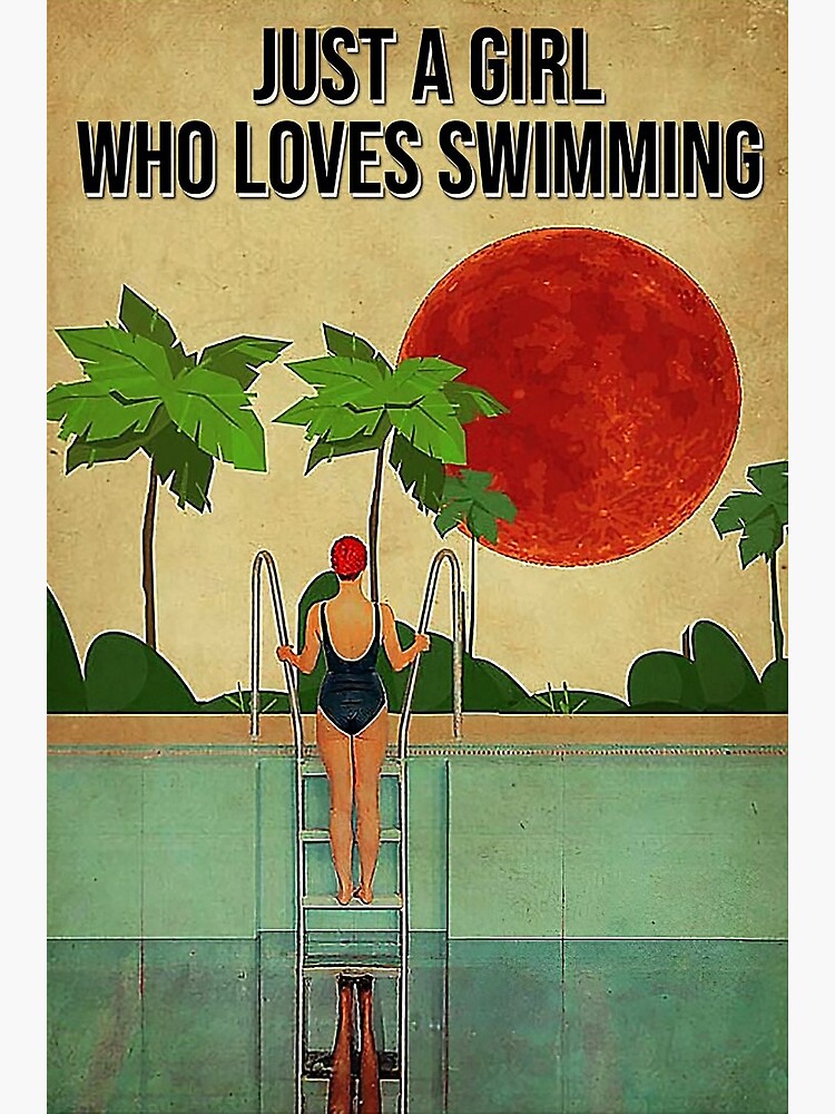 Thumbnail 3 von 3, Kunstdruck, Schwimmen Nur ein Mädchen, das gerne schwimmt designt und verkauft von aMatilda1989.