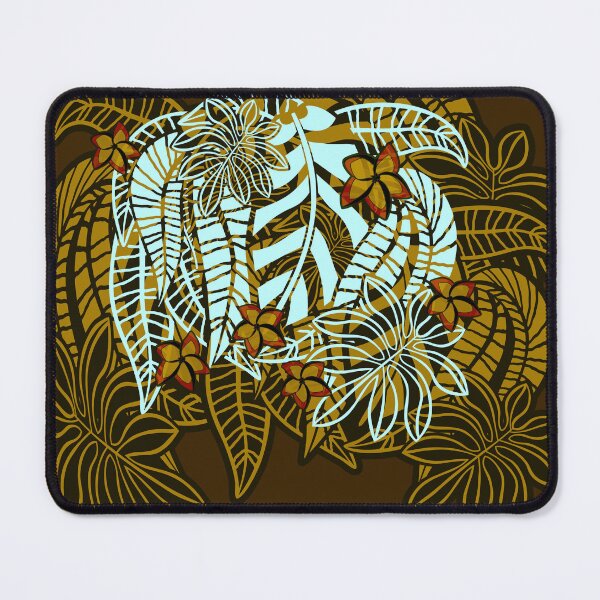Item preview,  Vintage Hawaiian Gold Leaf And Floral  designed and sold by sunnthreads.
