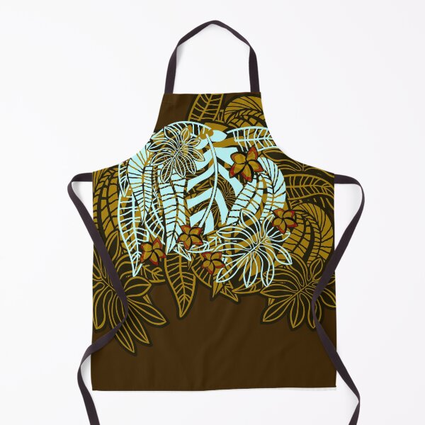 Item preview,  Vintage Hawaiian Gold Leaf And Floral  designed and sold by sunnthreads.