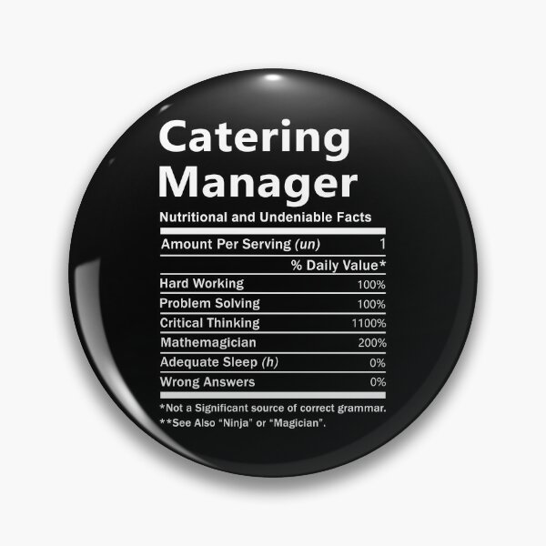 Item preview, Catering Manager  T Shirt - Nutrition Factors Job Gift Item Tee designed and sold by wardorion9.