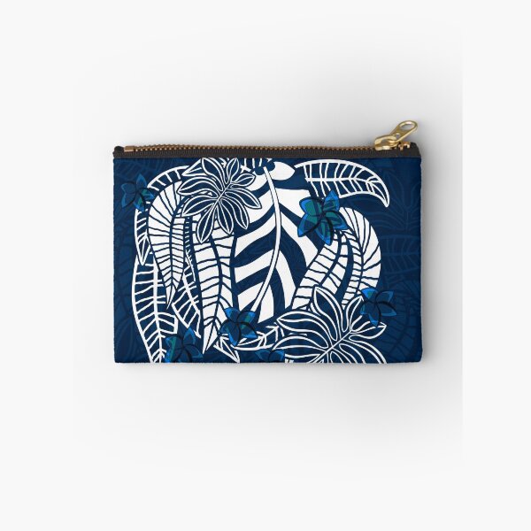 Item preview, Vintage Hawaiian Blue Leaf And Floral  designed and sold by sunnthreads.