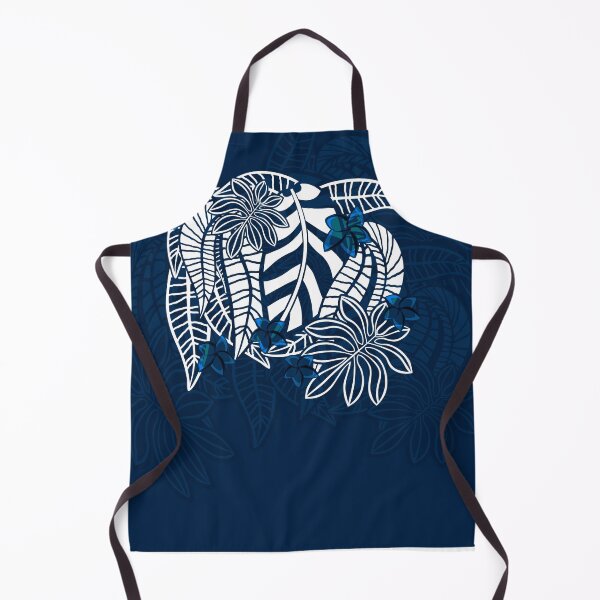 Item preview, Vintage Hawaiian Blue Leaf And Floral  designed and sold by sunnthreads.