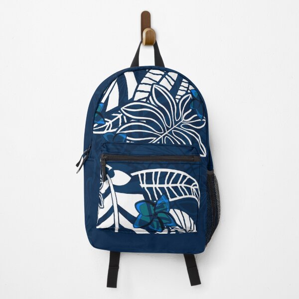 Item preview, Vintage Hawaiian Blue Leaf And Floral  designed and sold by sunnthreads.