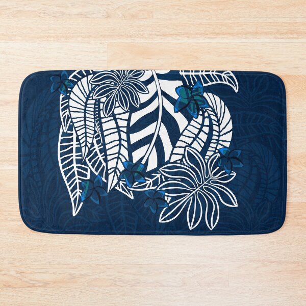 Item preview, Vintage Hawaiian Blue Leaf And Floral  designed and sold by sunnthreads.