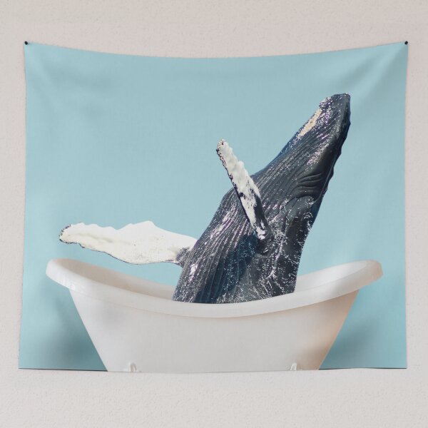 Item preview, Playing Whale in bathtub designed and sold by ESCAPZ.