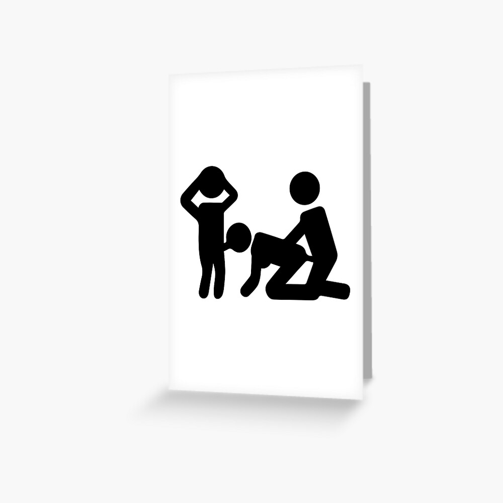 Funny Sexual Pics With Sayings Threesome Shadow | Greeting Card