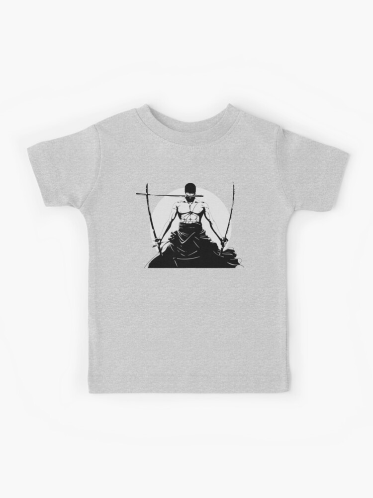 One Piece Zoro Crossed Swords Junior T-Shirt M Heather Grey