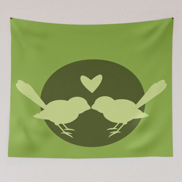 Item preview, Bird Kiss Green designed and sold by Mirrortail.