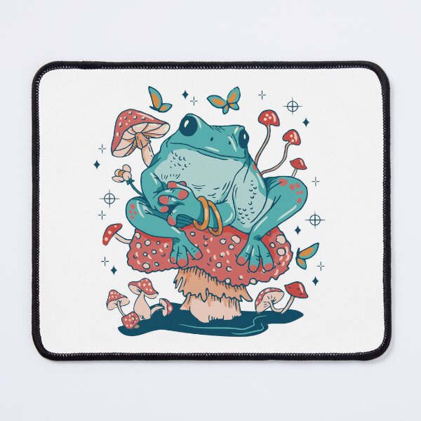 Item preview, Cute frog on a mushroom, Cottage core frog on a mushroom, Cute frog tote bag, Cute frog shirt, Gift for frog lover, Cottage core frog sticker designed and sold by Auntbee63.