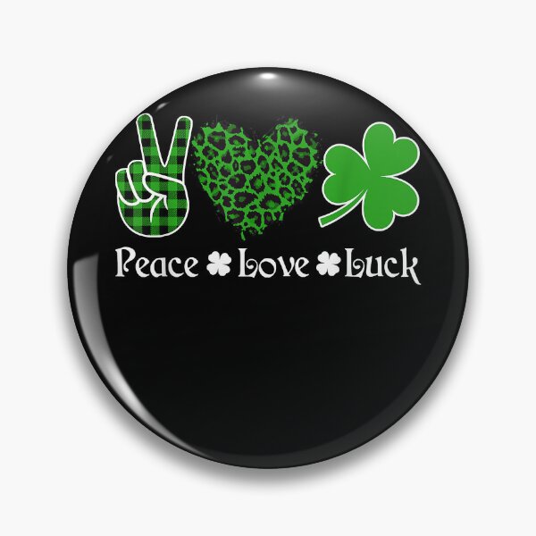 Item preview, Peace Love Luck Shirt Peace Heart Shamrock St Patrick's Day designed and sold by MarieSmart77.