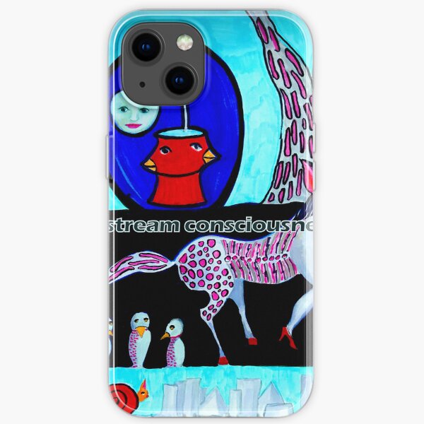 Stream Consciousness on a Horse with Birds and Apples iPhone Soft Case