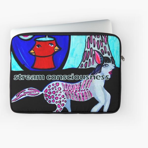 Stream Consciousness on a Horse with Birds and Apples Laptop Sleeve