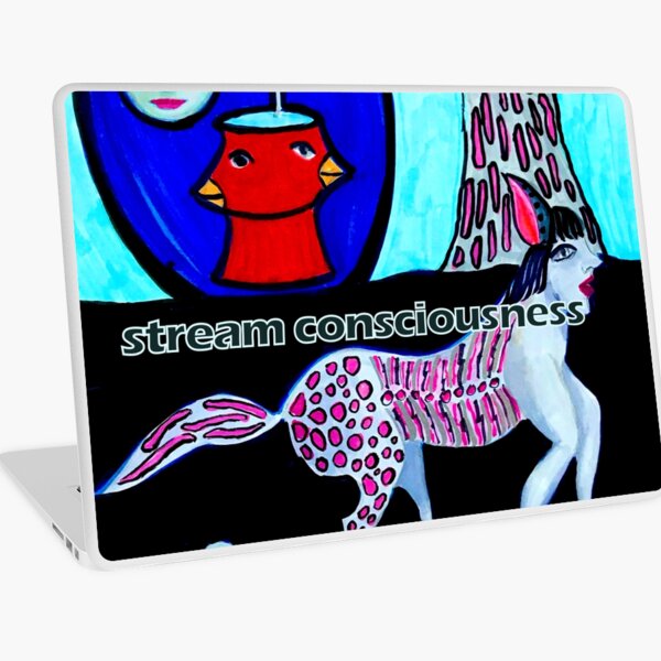 Stream Consciousness on a Horse with Birds and Apples Laptop Skin