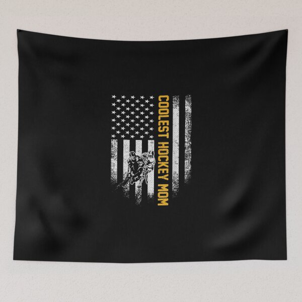 Artikelvorschau, Vintager Hockey-Mamma-Silhouette-Geschenk-Aufkleber der amerikanischen Flagge kühlster entworfen und verkauft von yeseniaval.