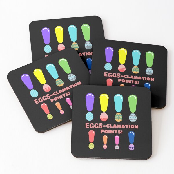 Item preview, Eggs-clamation Points! - twin of Exclamation Points (in black) | Happy Easter | Funny Easter designed and sold by CosmicStory.