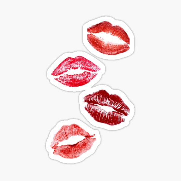 Lippenstiftküsse Sticker