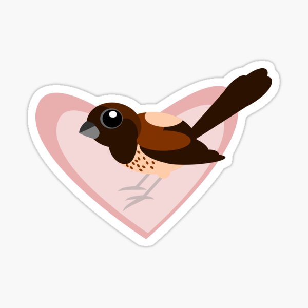 Society Finch Heart Sticker