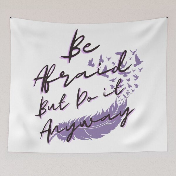 Item preview, Be Afraid but do it anyway with feather designed and sold by MGuyerArt.