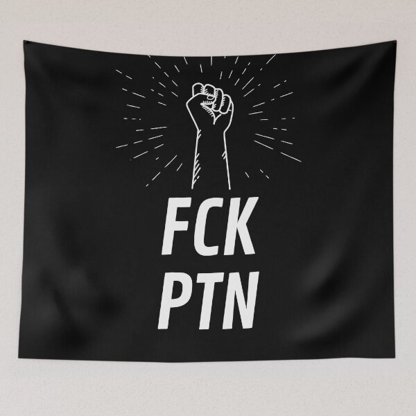 Aperçu de l'œuvre FCK PTN Poutine Fuck Vladimir Poutine Russie Russie Moscou Kremlin Corruption Guerre Misère créée et vendue par zakariadesigner.