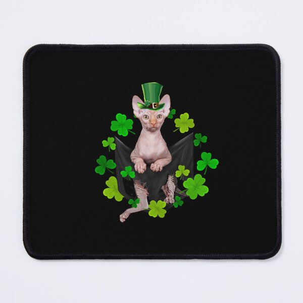 Item preview, St Patrick's Day Irish Saint Patrick Shamrock Sphynx Fun Cat designed and sold by Barnissim.