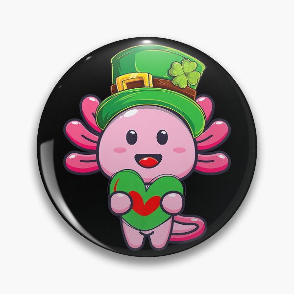 Item preview, Axolotl Leprechaun Holding Heart Happy St Patricks Day Premium designed and sold by RosalindaRojas.