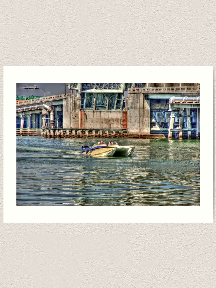 Alternate view of Speedboat Approaches Art Print
