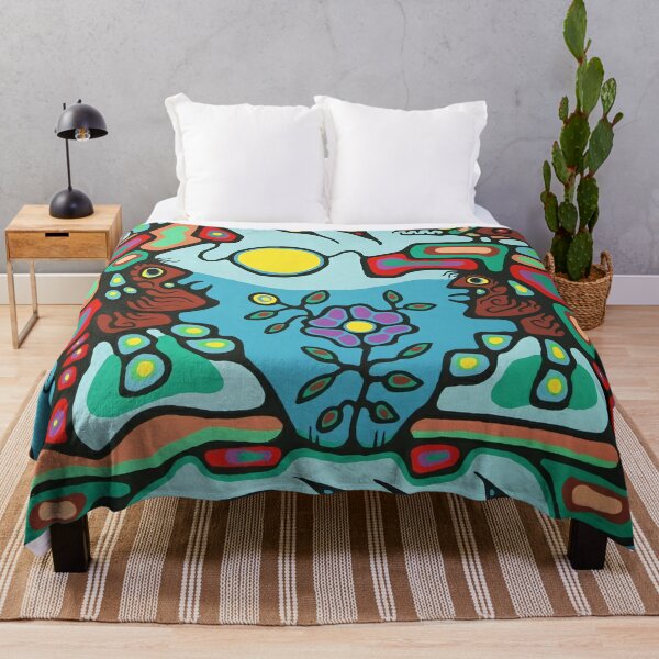 Abstract norval morisseau Throw Blanket