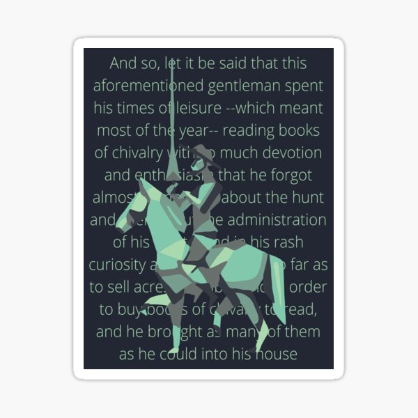 Vista previa del artículo con la obra «Cita de Don Quijote», diseñado y vendido por Unhinged Heather.