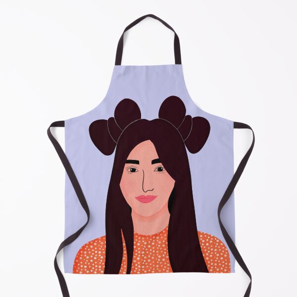 Item preview, Cute Teenage Girl in Half up Top Knot Hairstyle and Polka Dotted Summer Dress designed and sold by NAYANA S KUMAR.