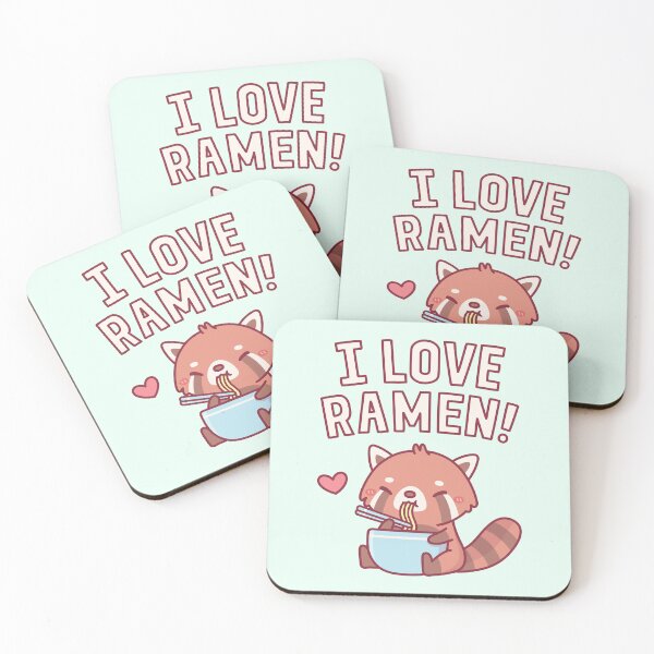 Item preview, Copy of Cute Red Panda I Love Ramen designed and sold by rustydoodle.