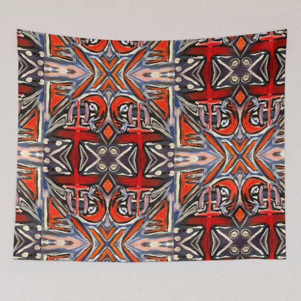 Item preview, Abstract Orange and Red Kaleidoscope Pattern designed and sold by JTony.