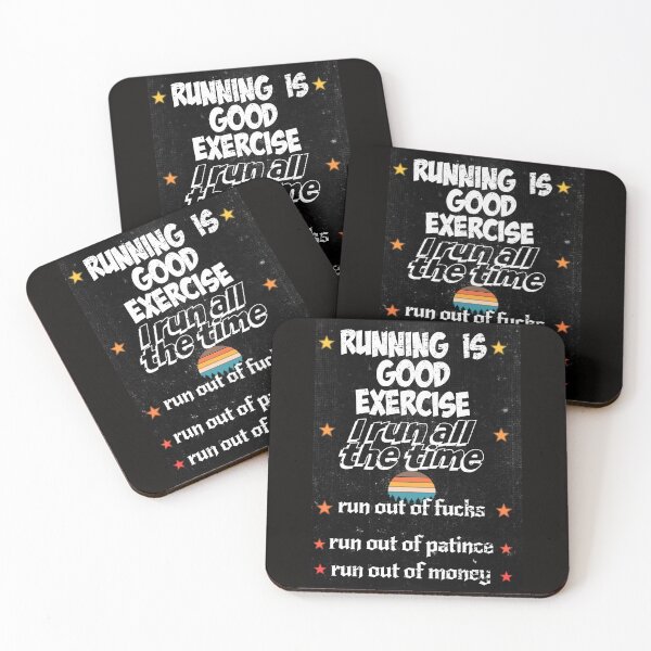 Item preview, funny t-shirt running is good exercise designed and sold by vallertine.