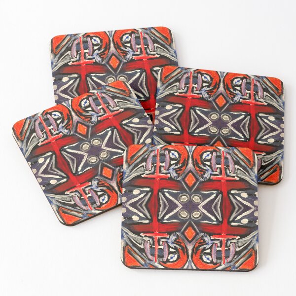 Item preview, Abstract Orange and Red Kaleidoscope Pattern designed and sold by JTony.