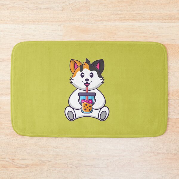 Item preview, Funny cat drinking boba milk  designed and sold by PRT-SHIRTS.