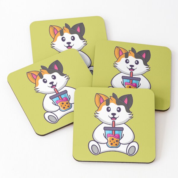 Item preview, Funny cat drinking boba milk  designed and sold by PRT-SHIRTS.