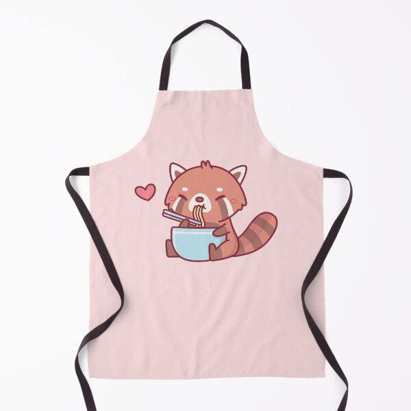 Item preview, Cute Little Red Panda Eating Ramen designed and sold by rustydoodle.