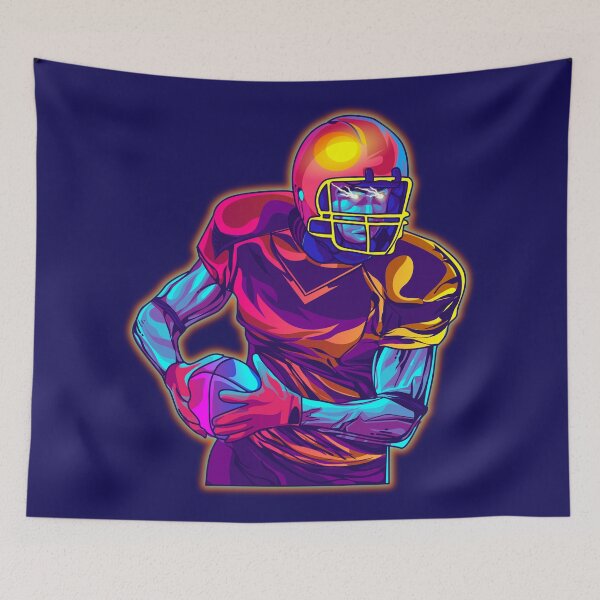Item preview, American Football Player Vaporwave 80s Sticker designed and sold by Ilhamqrov.