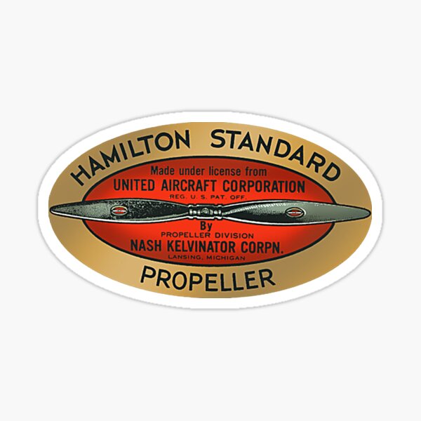 6 HAMILTON STANDARD DECALS 1919-2000 SET OF OEM-ALL NEW 