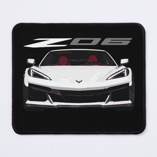 Item preview, C8 Arctic White Z06 c8r graphic car line art designed and sold by cowtownCOWBOY.
