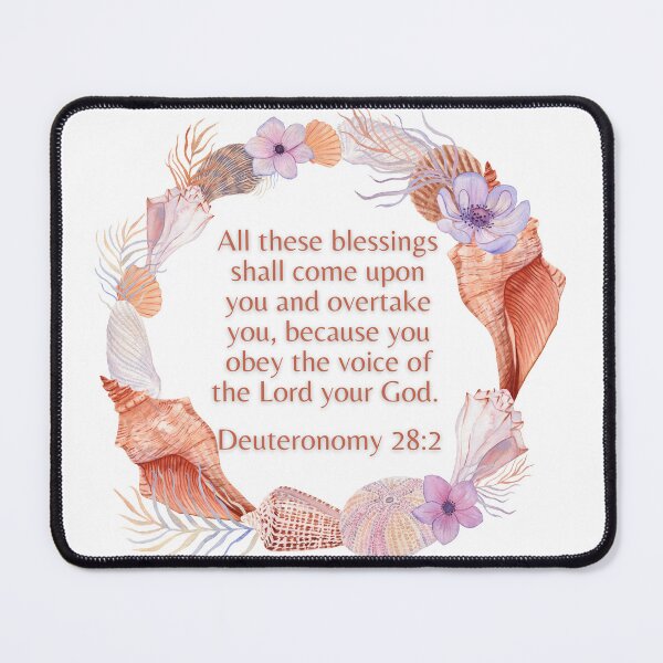 Item preview, All these blessings shall come upon you and overtake you, because you obey the voice of the Lord your God. designed and sold by FlutterByH.