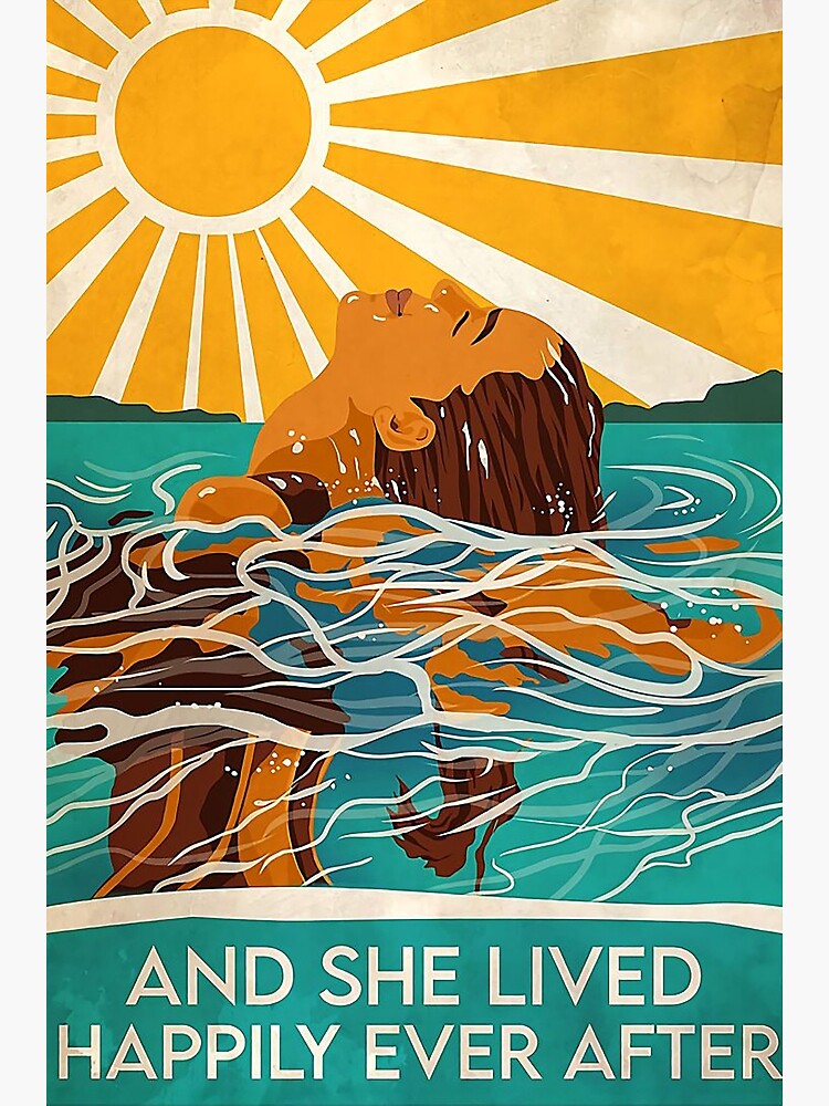 Thumbnail 3 of 3, Poster, Swimming And She Lived Happily Ever After designed and sold by aMatilda1989.
