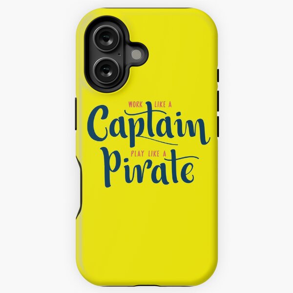Vista previa del artículo con la obra «Trabaja como un capitán Juega como un pirata», diseñado y vendido por intrique8.