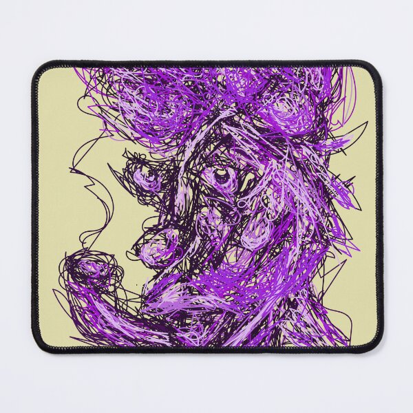 Item preview, pipe man in purple abstract portrait contemporary design designed and sold by sibleystudios.