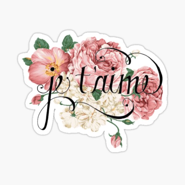 Flower French Love Sticker