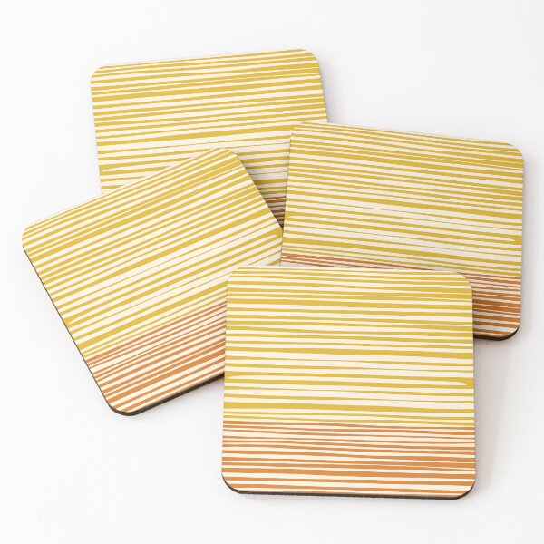 Item preview, Natural Stripes Modern Minimalist Colour Block Mustard Orange Ochre Cream designed and sold by kierkegaard.