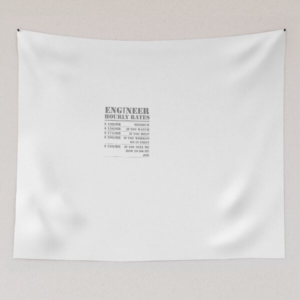 Item preview, Engineer Hourly Rate Funny Engineering Mechanical Graphics  designed and sold by ufodinosaur.