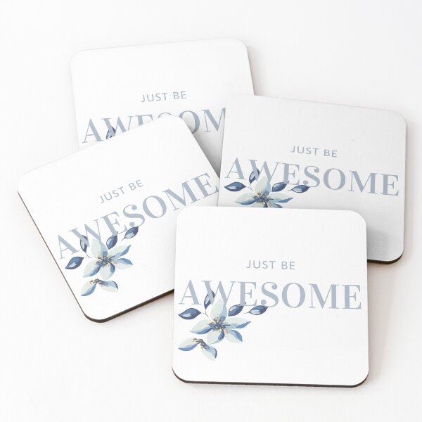 Item preview, Just Be Awesome blue flower designed and sold by Levated.