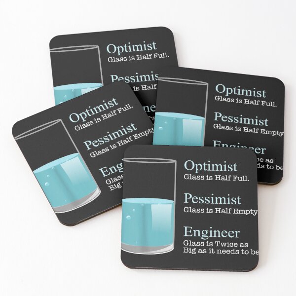 Item preview, Engineer Optimist Pessimist Engineer Funny Graphics  designed and sold by ufodinosaur.